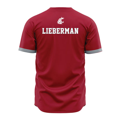 WSU - NCAA Baseball : Harvey Lieberman - Red Jersey-1