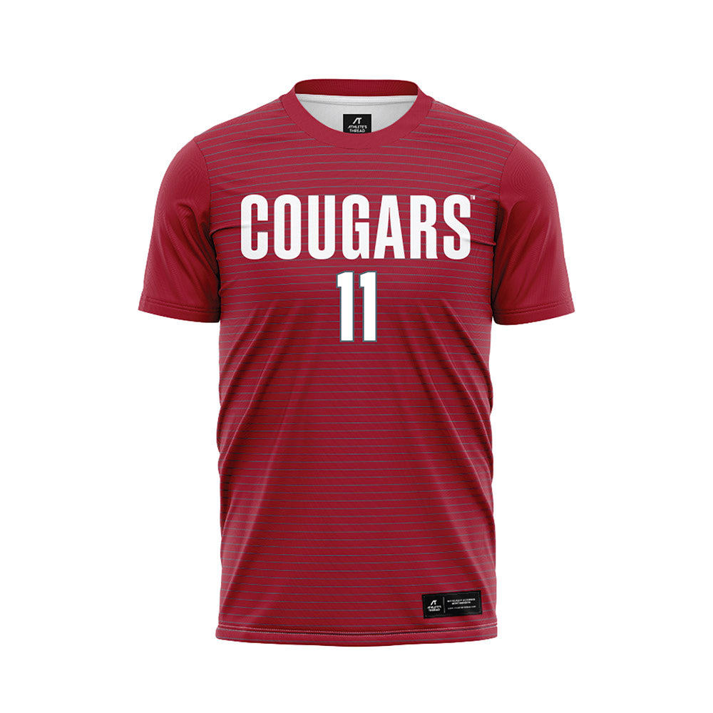 WSU - NCAA Women's Soccer : Ana De Los Santos - Red Soccer Jersey-0