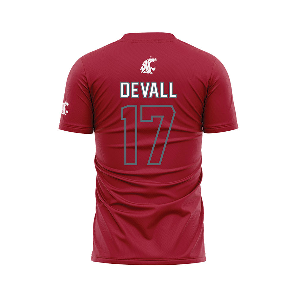 WSU - NCAA Women's Soccer : Meg Devall - Red Soccer Jersey-1