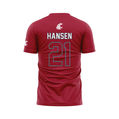 WSU - NCAA Women's Soccer : Addie Hansen - Red Soccer Jersey-1