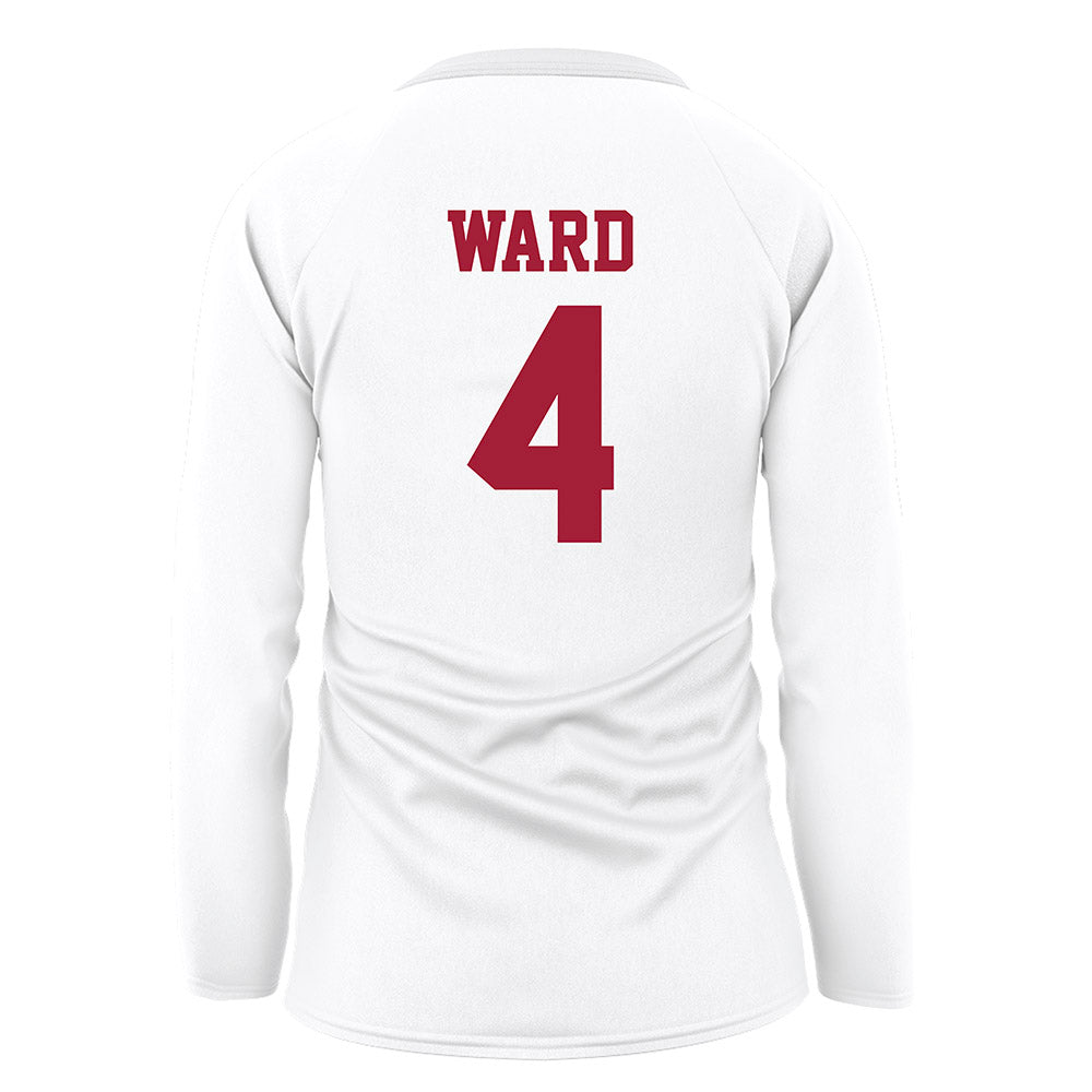 WSU - NCAA Women's Volleyball : Livia Ward - White Volleyball Jersey-1