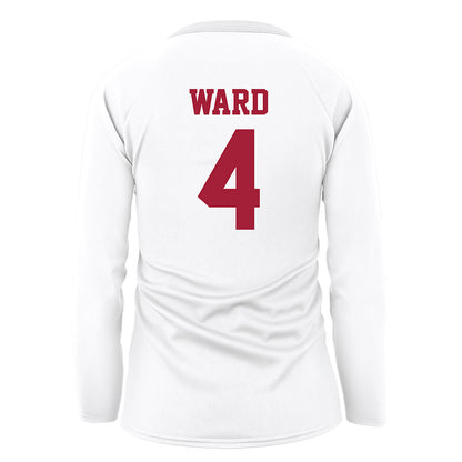 WSU - NCAA Women's Volleyball : Livia Ward - White Volleyball Jersey-1