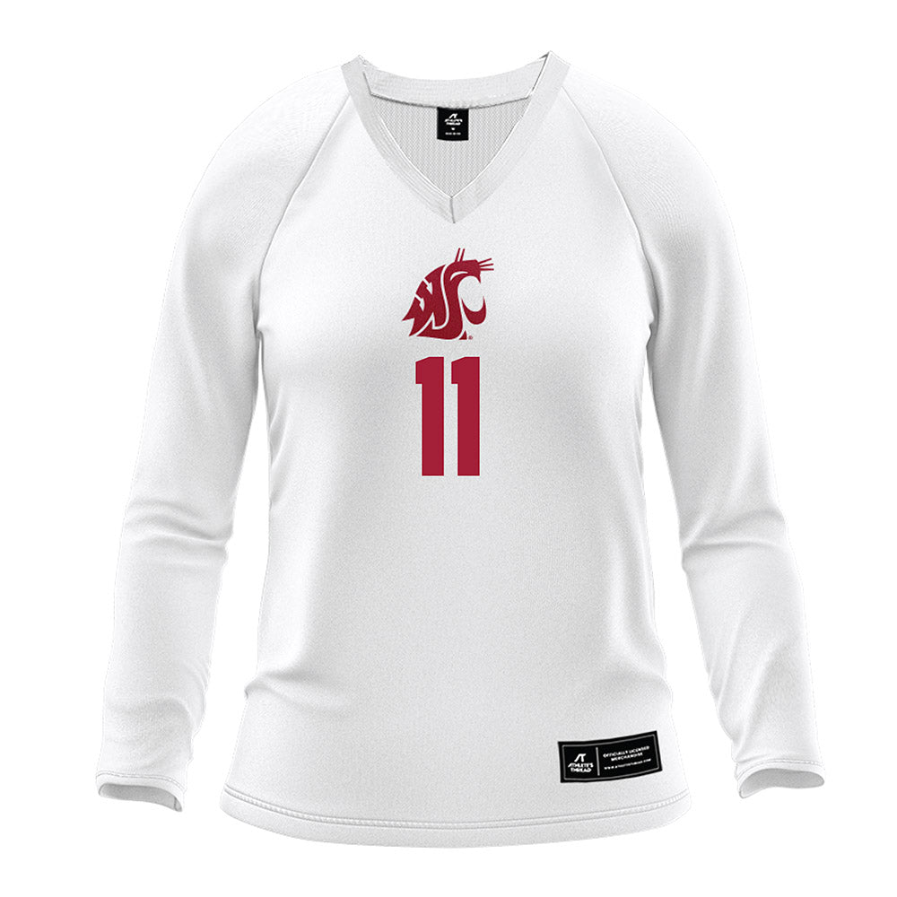 WSU - NCAA Women's Volleyball : Audrey Hollis - White Volleyball Jersey-0