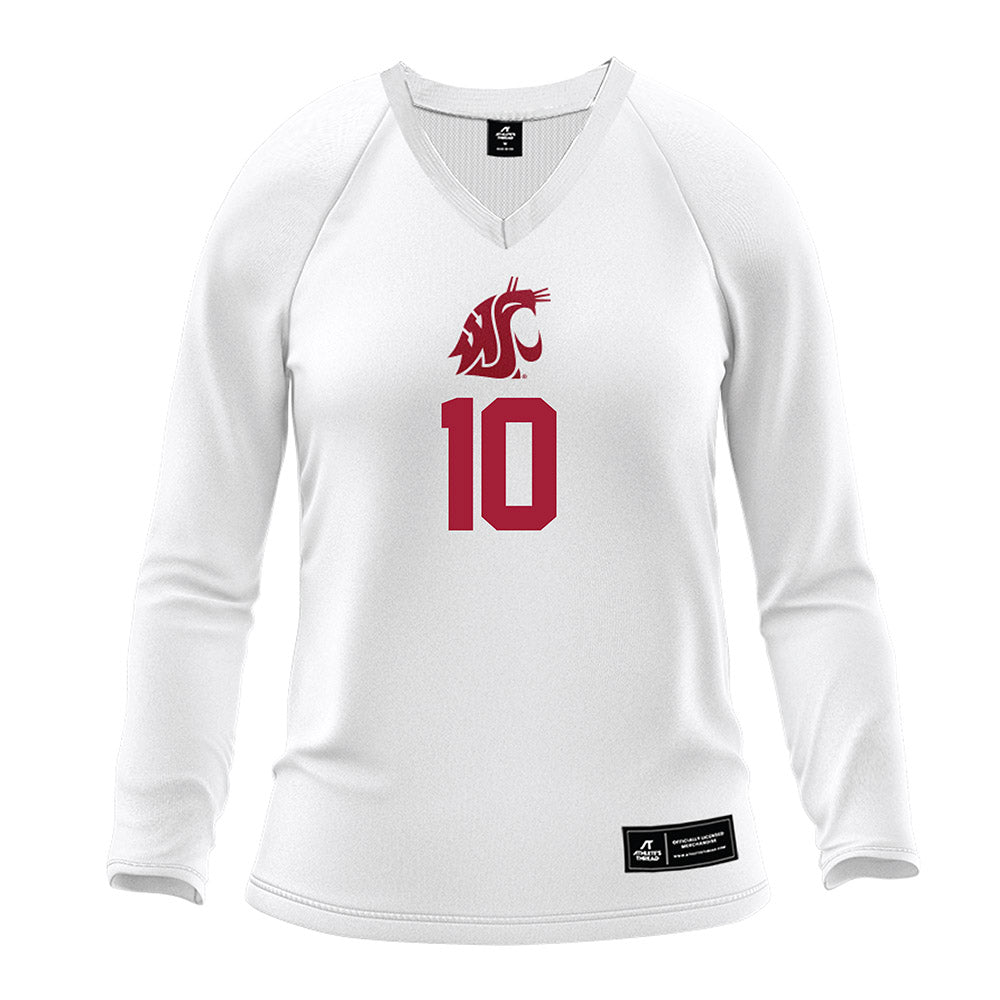 WSU - NCAA Women's Volleyball : Emerson Matthews - White Volleyball Jersey-0