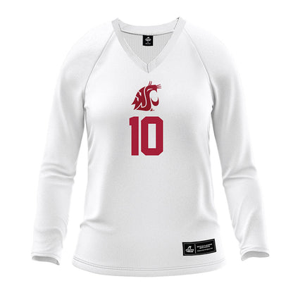 WSU - NCAA Women's Volleyball : Emerson Matthews - White Volleyball Jersey-0