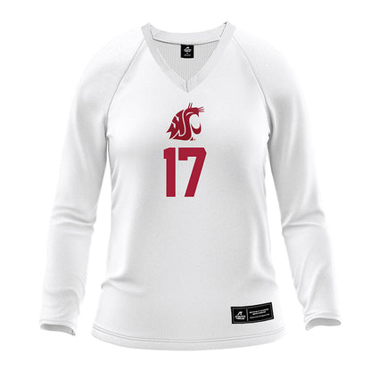 WSU - NCAA Women's Volleyball : Kryssa Moerman - White Volleyball Jersey-0