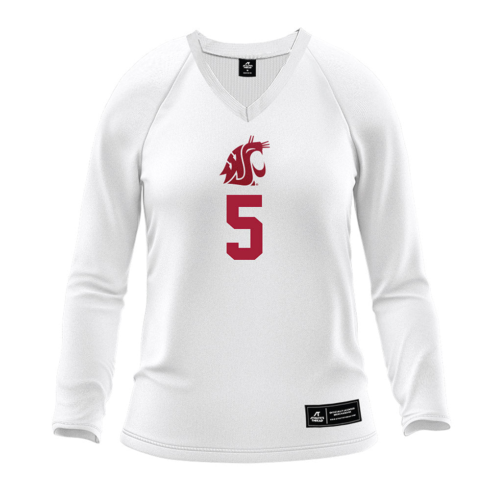 WSU - NCAA Women's Volleyball : Naomi White - White Volleyball Jersey-0