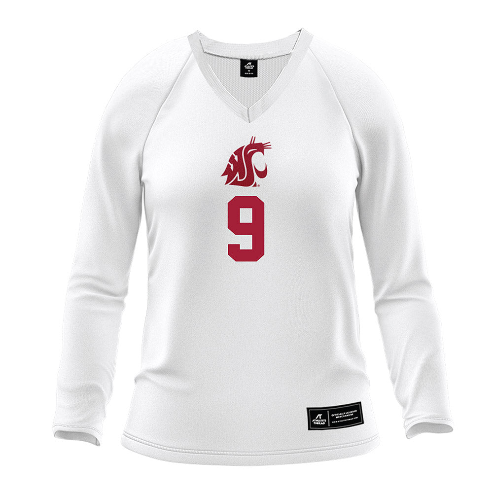WSU - NCAA Women's Volleyball : Whitney Dewicki - White Volleyball Jersey-0