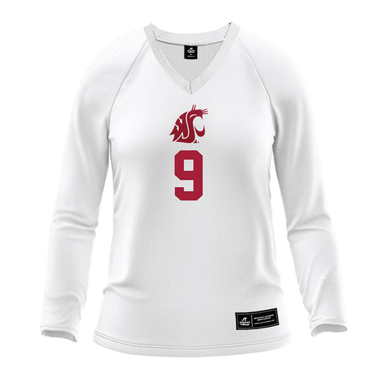 WSU - NCAA Women's Volleyball : Whitney Dewicki - White Volleyball Jersey-0