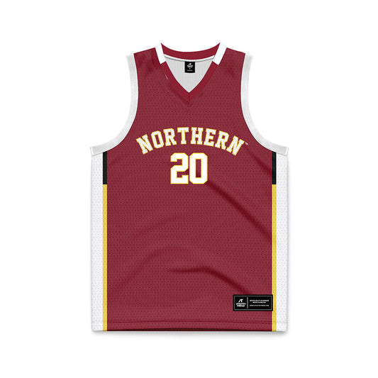 NSU - NCAA Men's Basketball : Marley Baah-Yeboah - Maroon Basketball Jersey-0