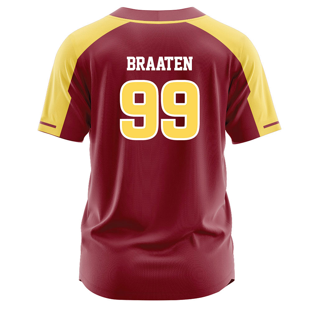 NSU - NCAA Softball : Emily Braaten - Maroon Jersey-1