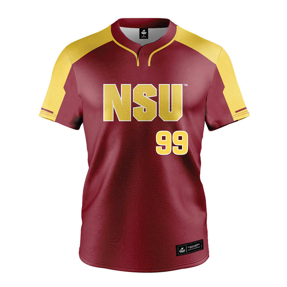 NSU - NCAA Softball : Emily Braaten - Maroon Jersey-0