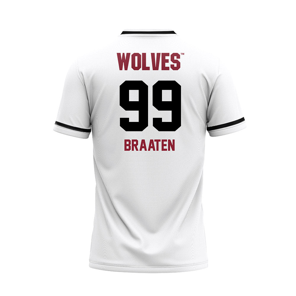 NSU - NCAA Softball : Emily Braaten - White Jersey-1