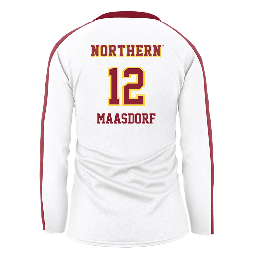NSU - NCAA Women's Volleyball : Avery Maasdorf - White Volleyball Jersey-1