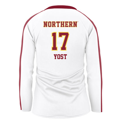 NSU - NCAA Women's Volleyball : Ashley Yost - White Volleyball Jersey-1
