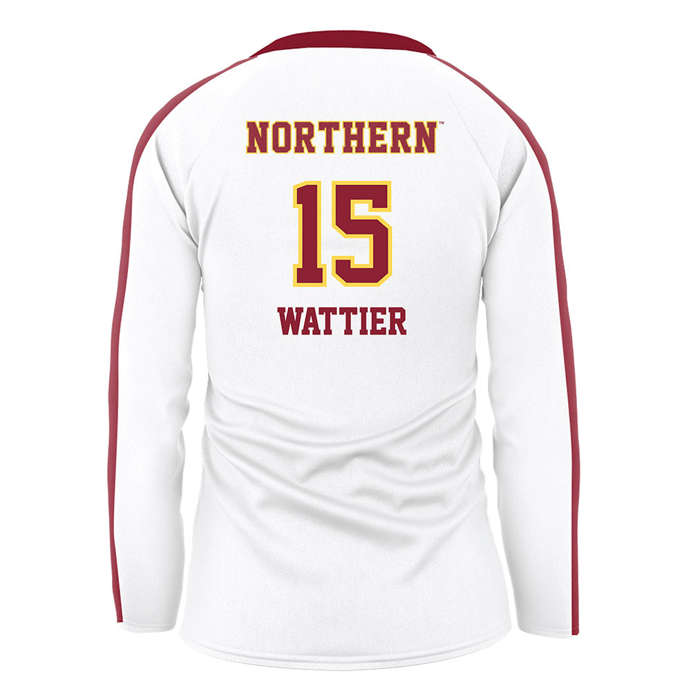 NSU - NCAA Women's Volleyball : Sidonia Wattier - White Volleyball Jersey-1
