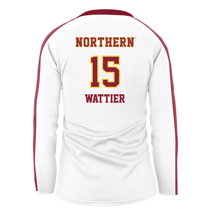 NSU - NCAA Women's Volleyball : Sidonia Wattier - White Volleyball Jersey-1