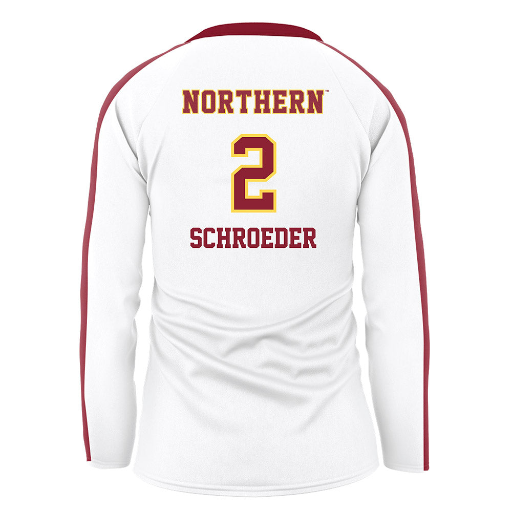 NSU - NCAA Women's Volleyball : Katelyn Schroeder - White Volleyball Jersey-1