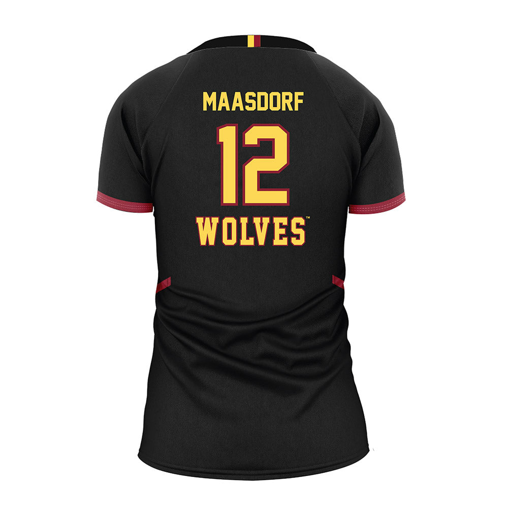 NSU - NCAA Women's Volleyball : Avery Maasdorf - Black Volleyball Jersey-1