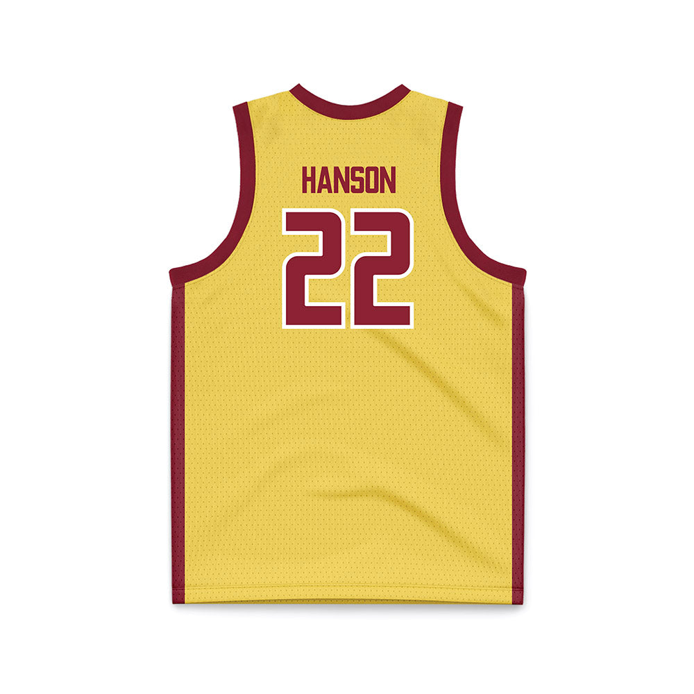 NSU - NCAA Women's Basketball : Ava Hanson - Yellow Basketball Jersey-1