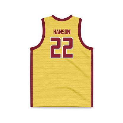 NSU - NCAA Women's Basketball : Ava Hanson - Yellow Basketball Jersey-1