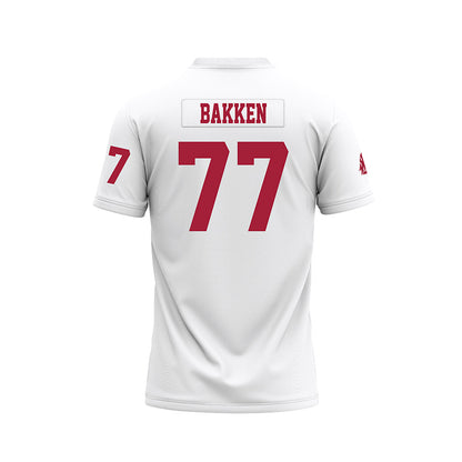 WSU - NCAA Football : Nick Bakken - White Football Jersey-1