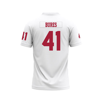 WSU - NCAA Football : Sean Bures - White Football Jersey-1