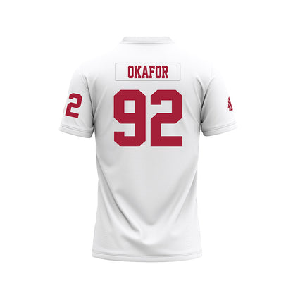 WSU - NCAA Football : Ike Okafor - White Football Jersey-1