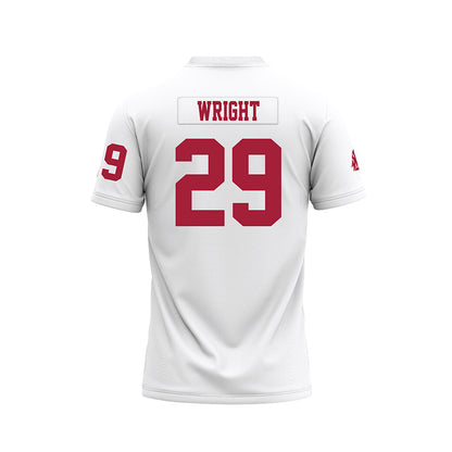 WSU - NCAA Football : Erimus Wright - White Football Jersey-1