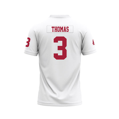WSU - NCAA Football : Jaylen Thomas - White Football Jersey-1
