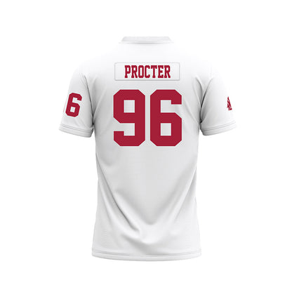 WSU - NCAA Football : Jack Procter - White Football Jersey-1