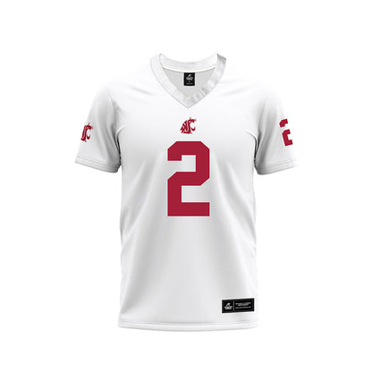 WSU - NCAA Football : Jamarey smith - White Football Jersey-0