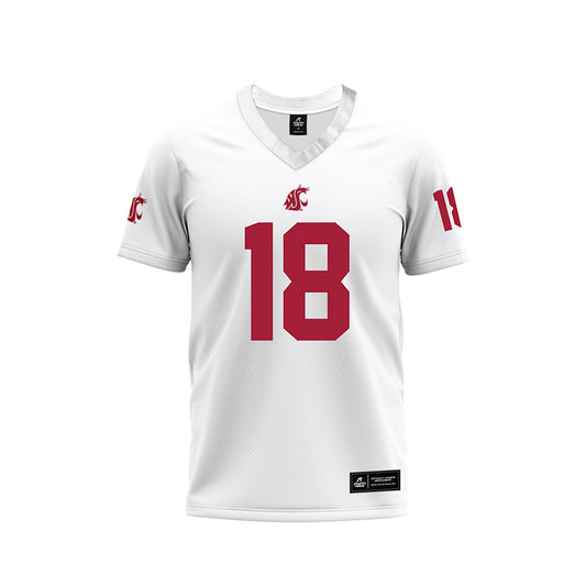 WSU - NCAA Football : Barry Morrissette - White Football Jersey-0