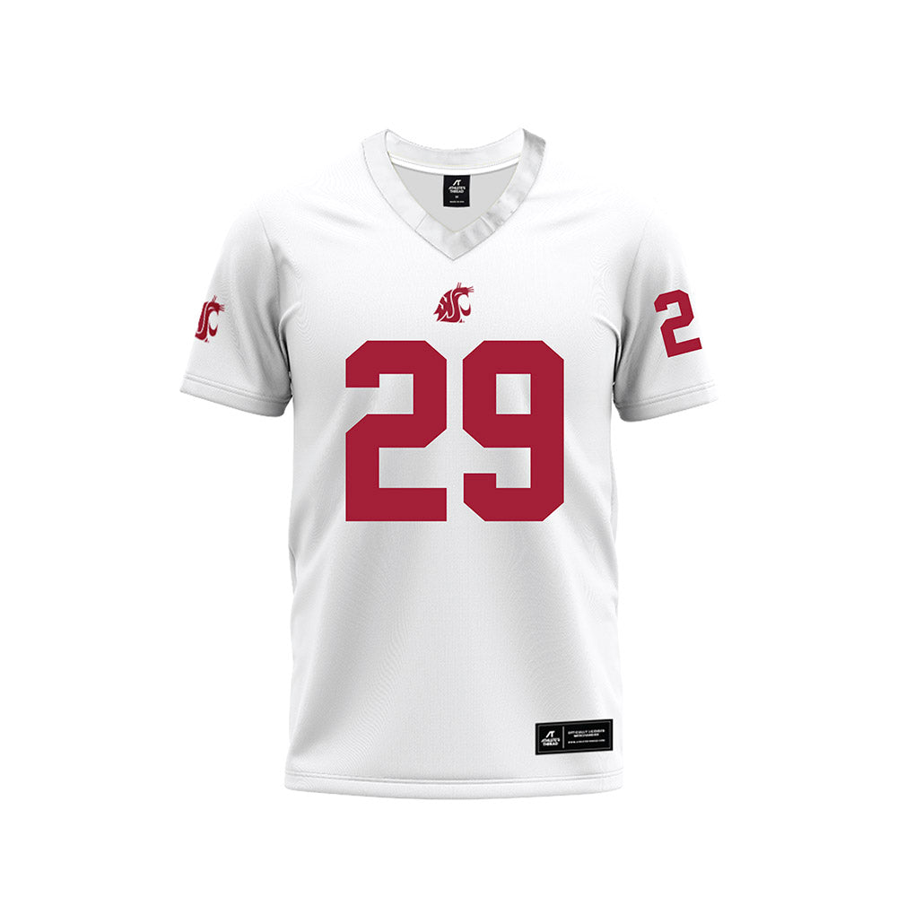 WSU - NCAA Football : Erimus Wright - White Football Jersey-0