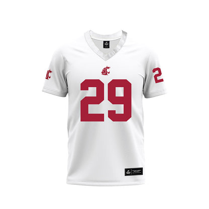 WSU - NCAA Football : Erimus Wright - White Football Jersey-0