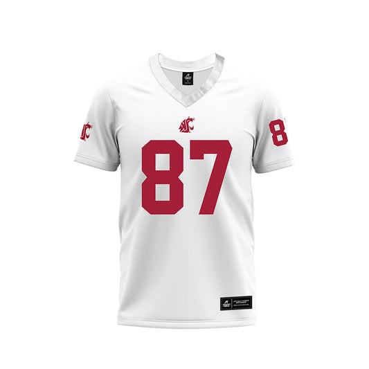 WSU - NCAA Football : Cash Landau - White Football Jersey-0