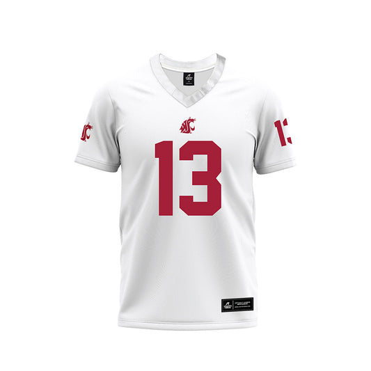 WSU - NCAA Football : Khamari Terrell - White Football Jersey-0
