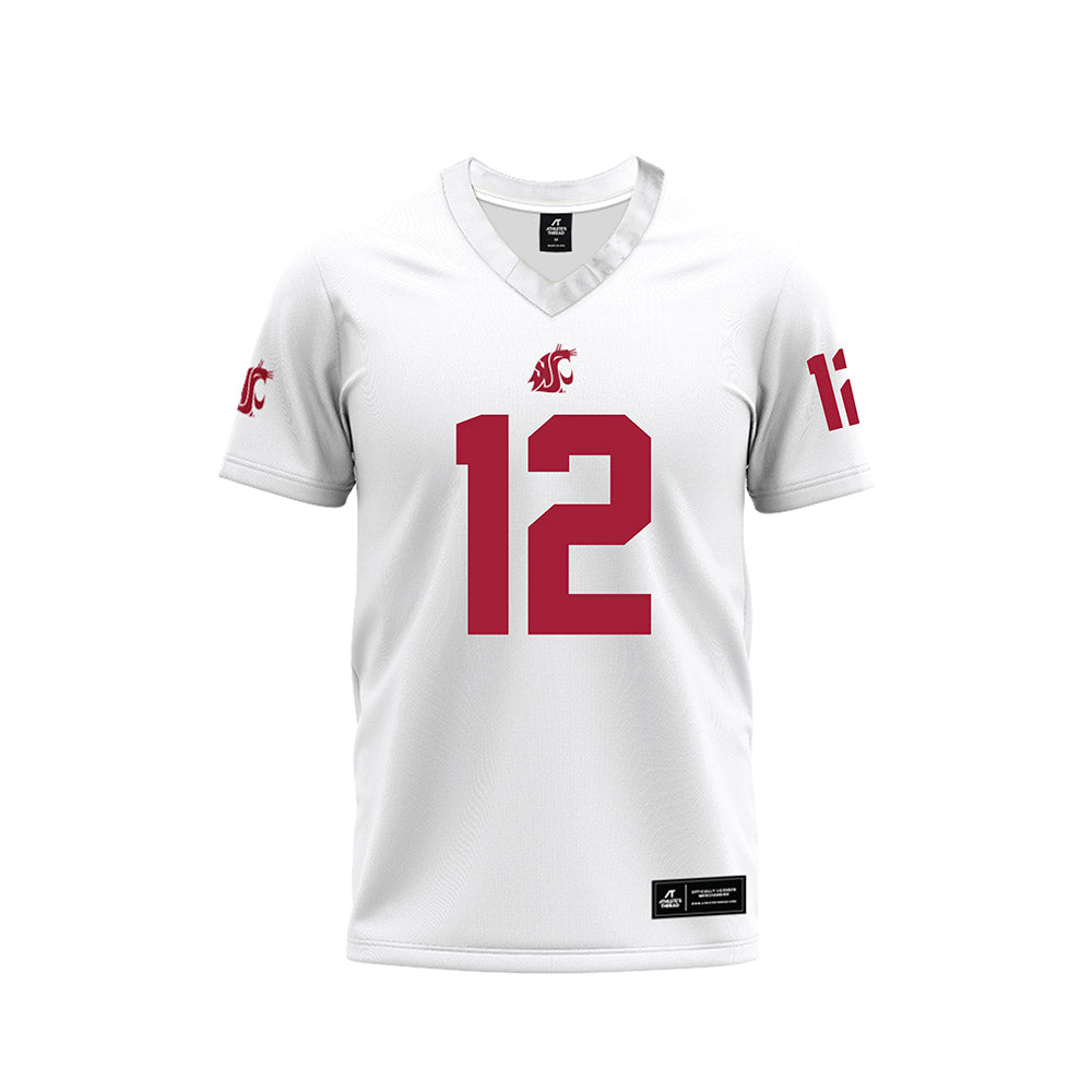 WSU - NCAA Football : Caden Pinnick - White Football Jersey-0