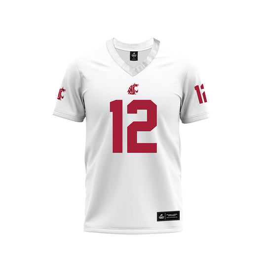 WSU - NCAA Football : Caden Pinnick - White Football Jersey-0