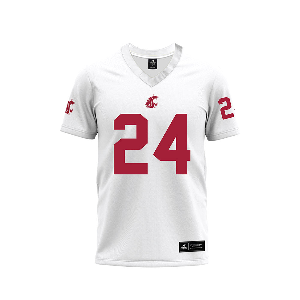 WSU - NCAA Football : Elmo Wartson - White Football Jersey-0