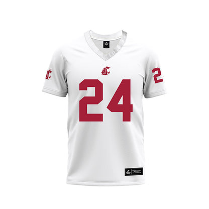 WSU - NCAA Football : Elmo Wartson - White Football Jersey-0