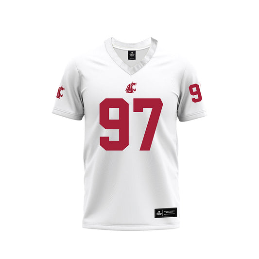 WSU - NCAA Football : Josh Wedel - White Football Jersey-0