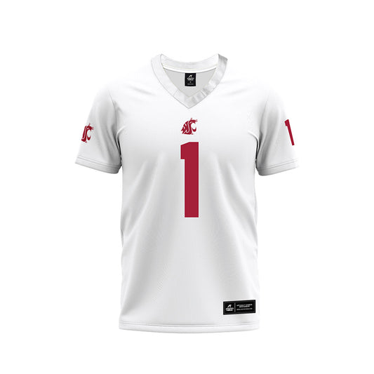 WSU - NCAA Football : Jeremiah Bernard - White Football Jersey-0