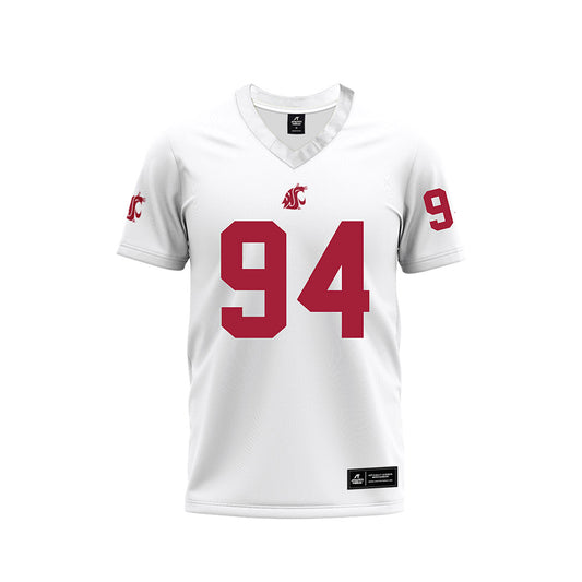 WSU - NCAA Football : Eduwa Okundaye - White Football Jersey-0