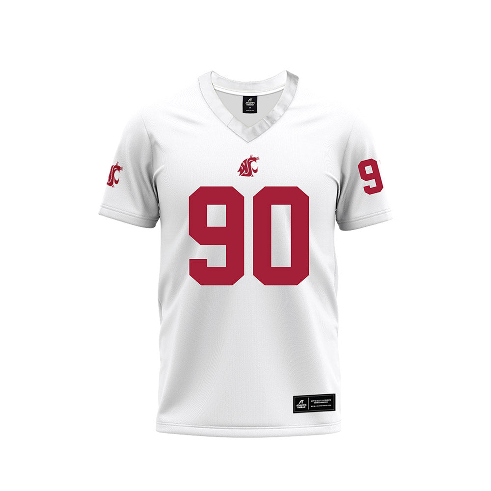 WSU - NCAA Football : Michael Hughes - White Football Jersey