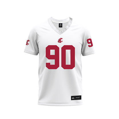 WSU - NCAA Football : Michael Hughes - White Football Jersey