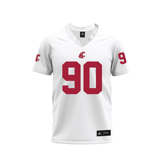 WSU - NCAA Football : Michael Hughes - White Football Jersey
