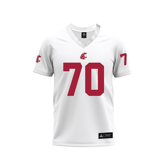 WSU - NCAA Football : Dylan Hildebrand - White Football Jersey-0
