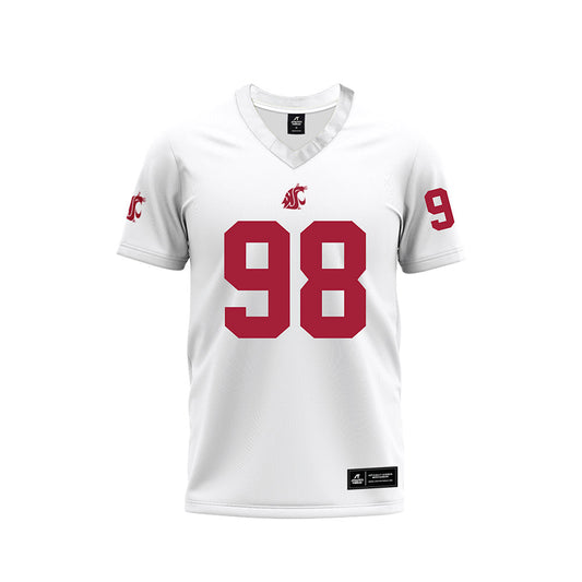 WSU - NCAA Football : Jirah Leaupepetele - White Football Jersey-0