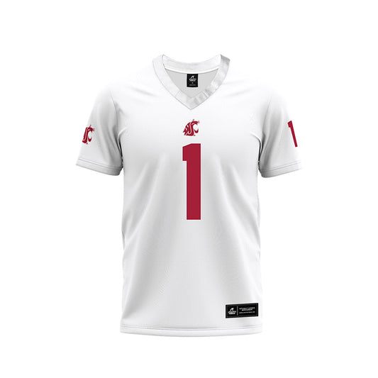 WSU - NCAA Football : Daniel Blood - White Football Jersey-0